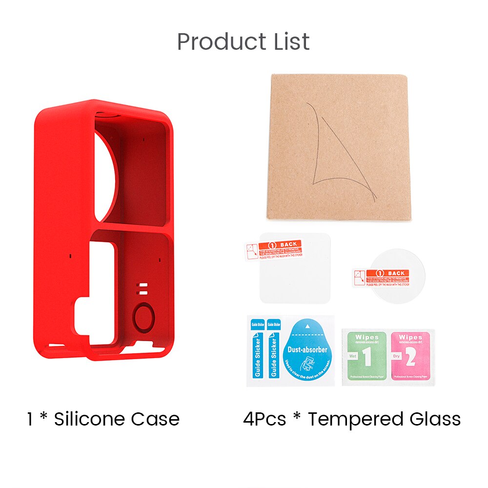 DJI Action 2 Soft Silicone Case Dustproof Protective Case Anti Frame Shell for DJI Osmo Action 2 Sports Camera Accessories: Combo 1