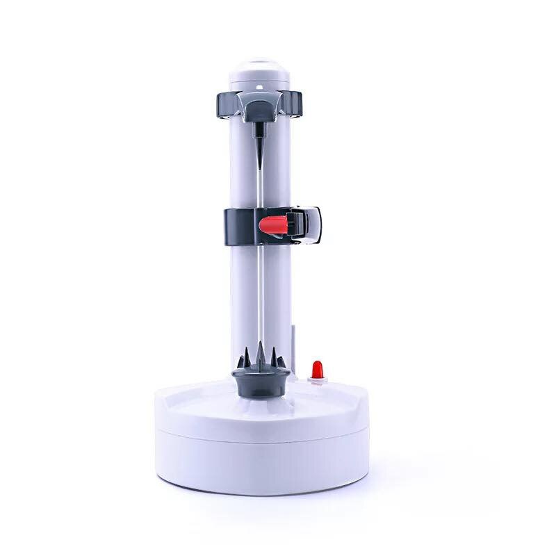 4 Kleur Multifunctionele Rvs Elektrische Dunschiller Automatische Fruit Dunschiller Drie Reserve Messen Aardappel Schillen Machine: WHITE