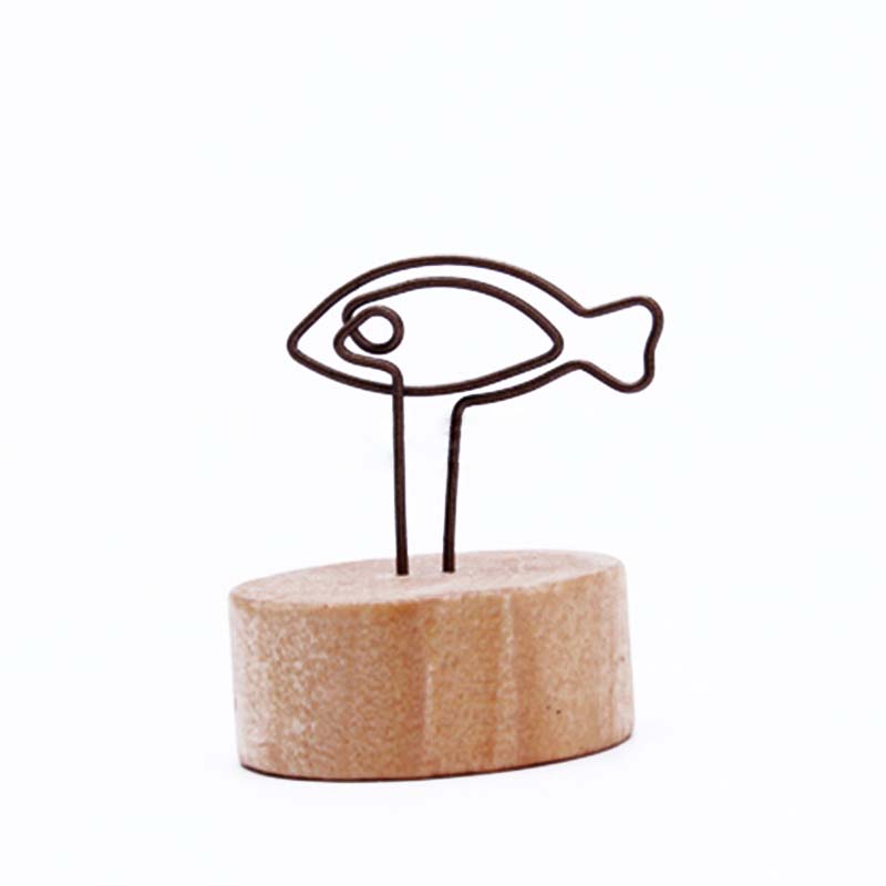 13 Styles Desk Wood+Iron Photo Clips Notes Folder Number Name Clips Home Office Table Decoration Birthday Wedding Decor: 5