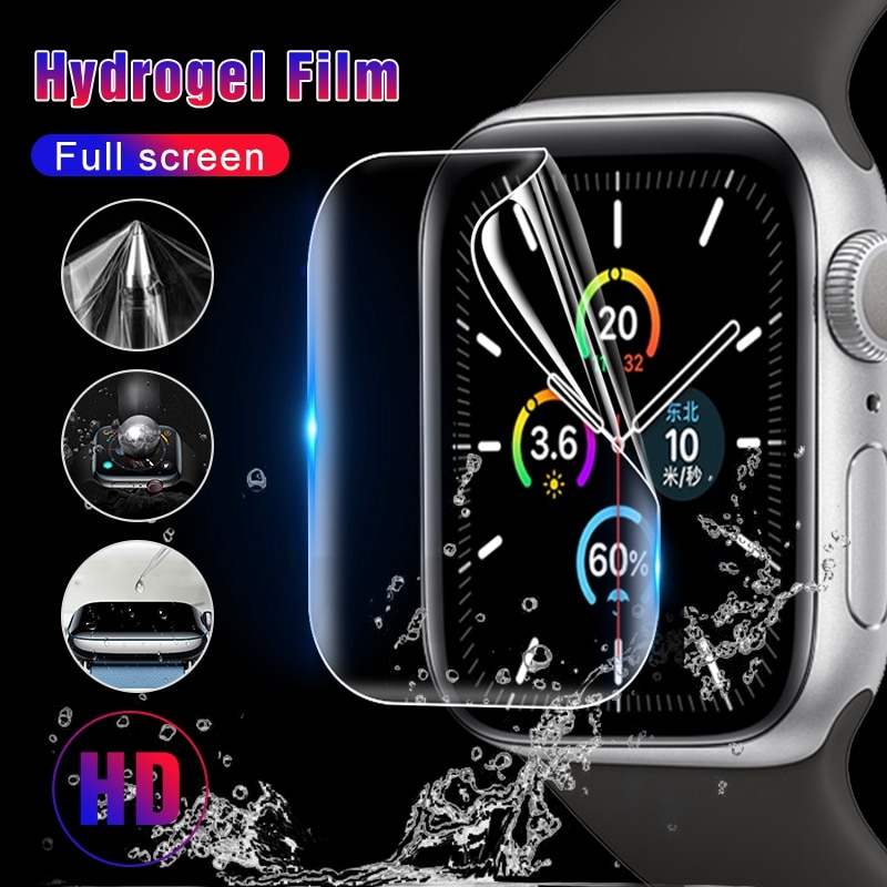 Blød hydrogel flim til apple ur serie 5 40mm 44mm beskyttelsesfilm på forsiden til iwatch 40 mm fuldt cover blød flim glas