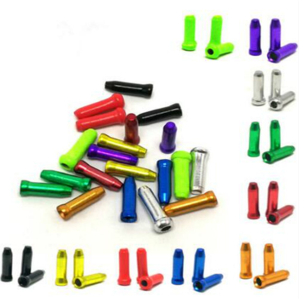 50Pcs Bicycle Cable and Housing Aluminum Bicycle Gear Rod Cable Head Crimping Mountain Bike Brake Cable Core Cover Bicycle Parts