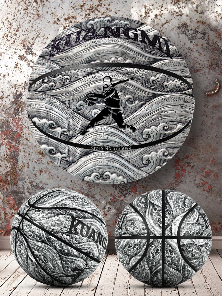 N. 7 street personalità fantasia heavy metal basket basket PU pelle outdoor indoor competizione allenamento pallacanestro