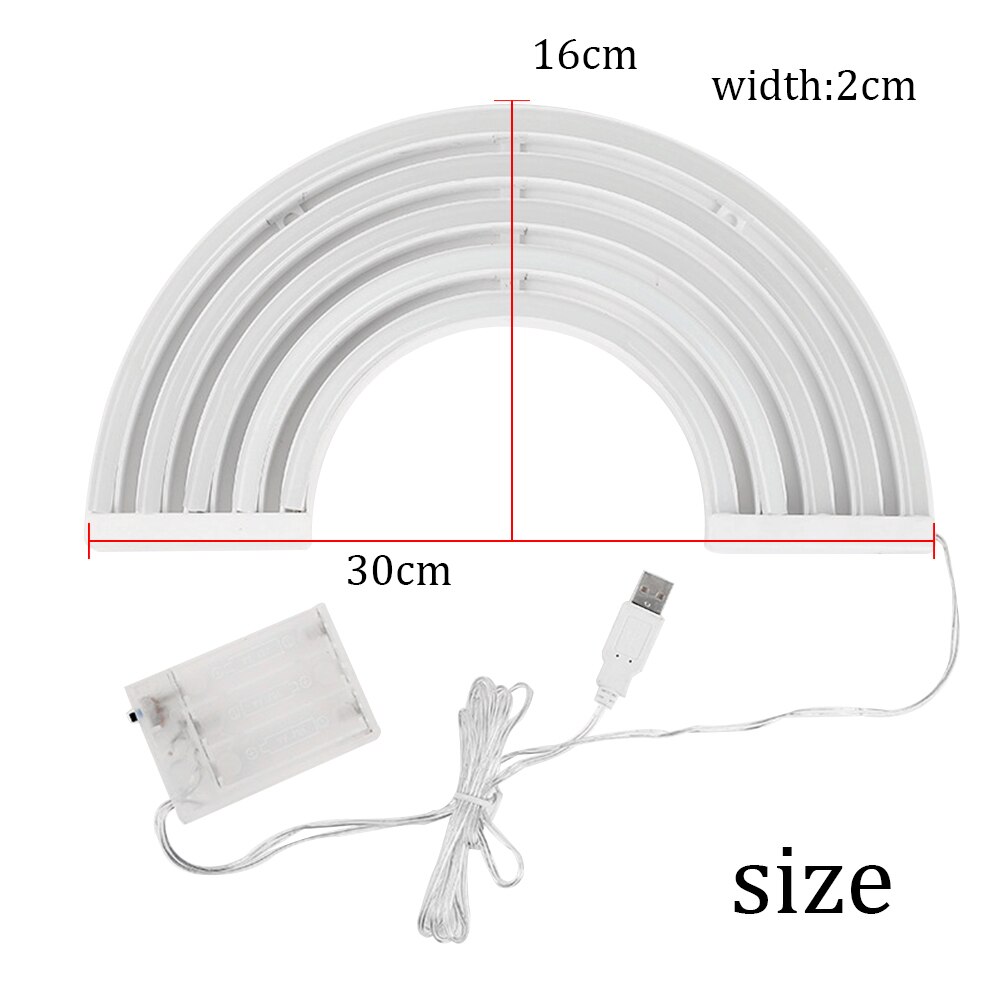Rainbow Decor Neon Light Lamp Muur Decor Kerst Neon Lamp Buis Voor Dorm Party Decor Creëren sfeer