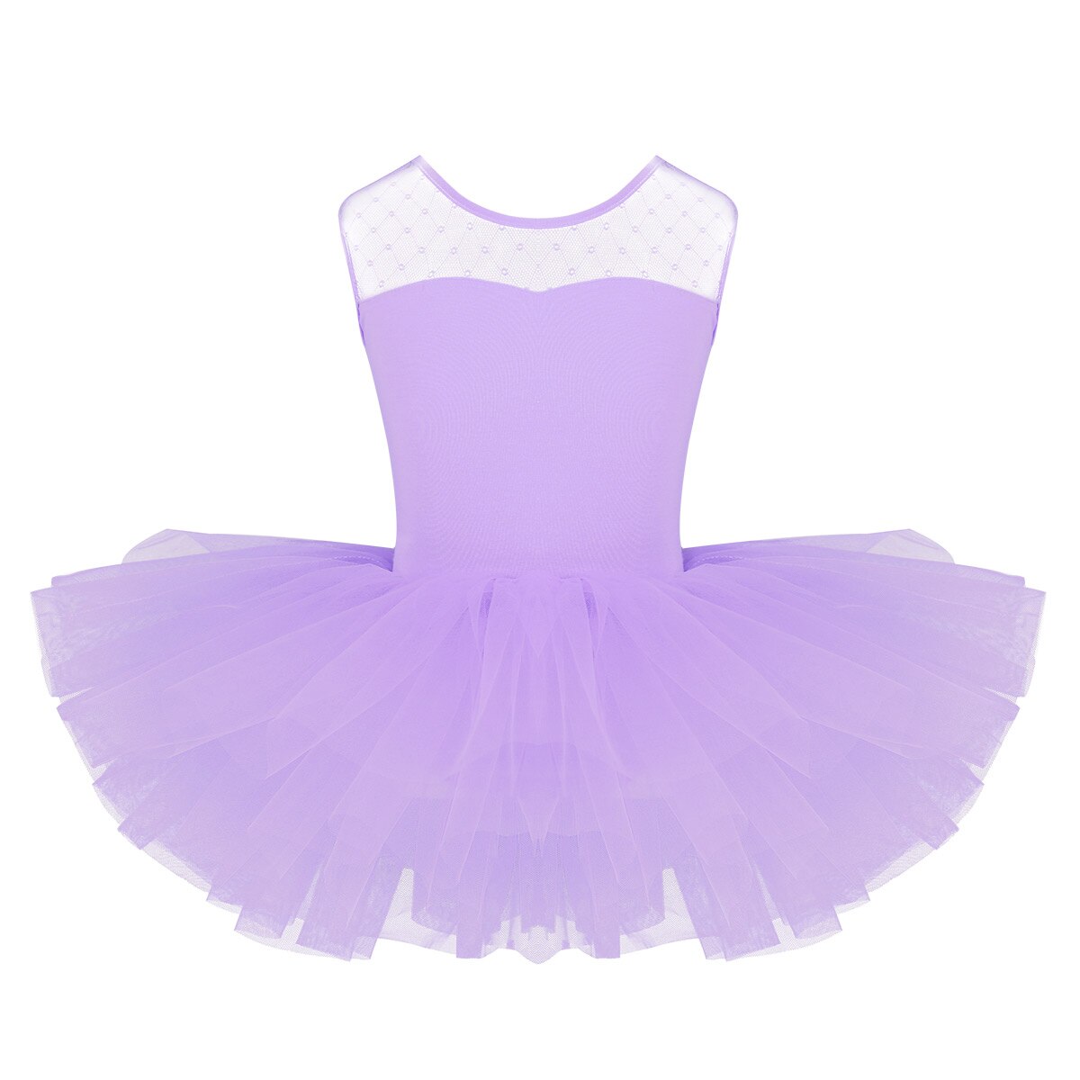 Cute Kids Girls Ballet Leotard Tutu Dress Sports Gymnastics Leotard Dress Ballerina Party Kid Dance Costume Performance Clothes: Light Purple / 10