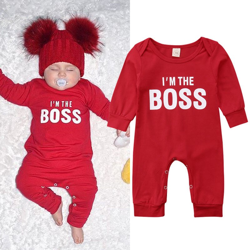 0-24M Pasgeboren Baby Baby Peuter Jongens Meisjes Kleding Winter Warm Romper Rode Jumpsuit Een Stuk Outfit baby Kleding