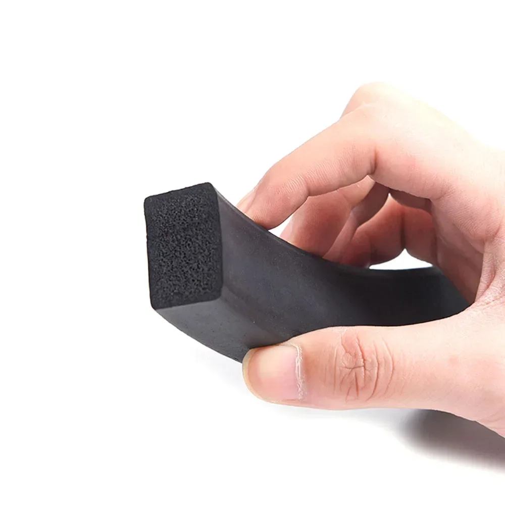 Zwarte Epdm Rubber Foam Afdichting Strip Kast Deur Afdichting Vierkante Spons Pakking Dikte 3/5/10Mm Breedte 5/10/15/20/25/30/35/40/