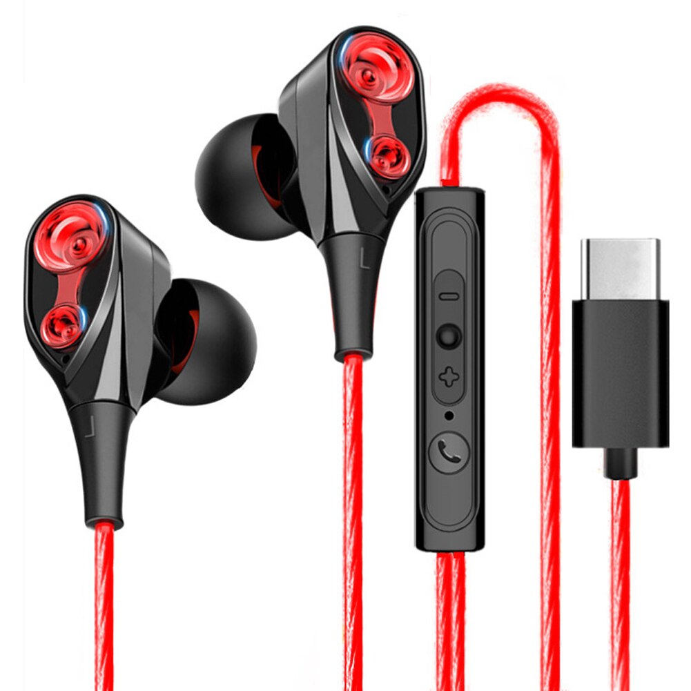 Sports USB-C Earbuds Wired with Microphone, Sweatproof Wrap Around Earphones With Over Ear Hook, in Ear Running Headphones: USB-C 2