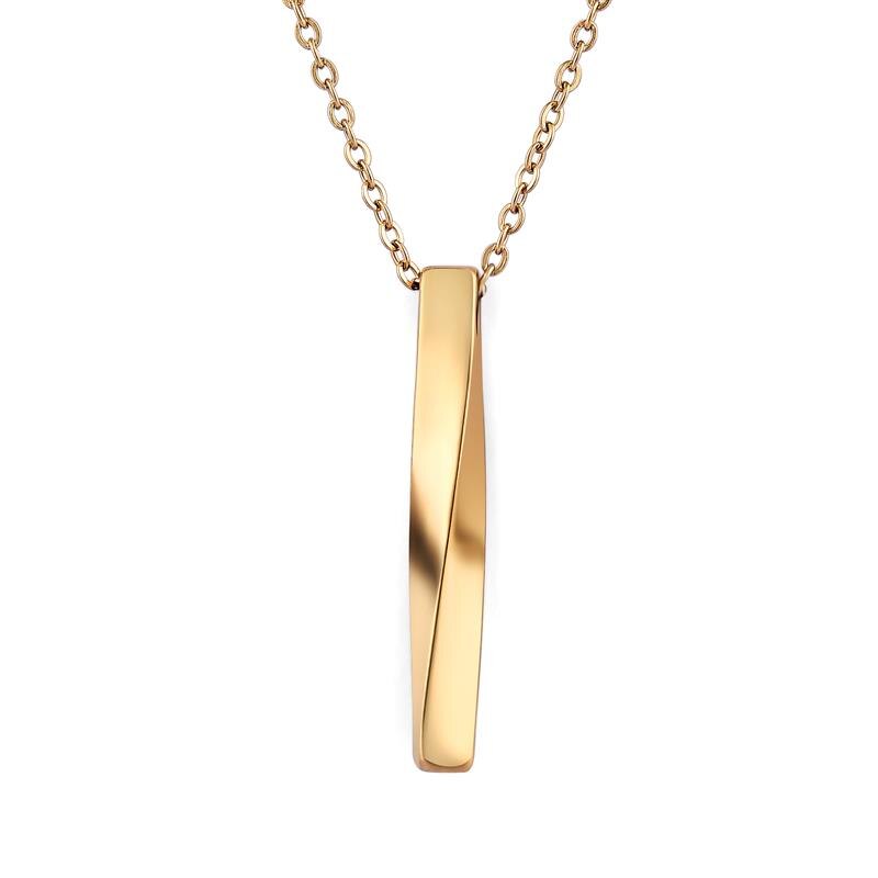 Geometric Men Pendant Necklace Classic 316L Stainless Steel Chain Necklace For Man Male Punk Jewelry Party: Gold 2