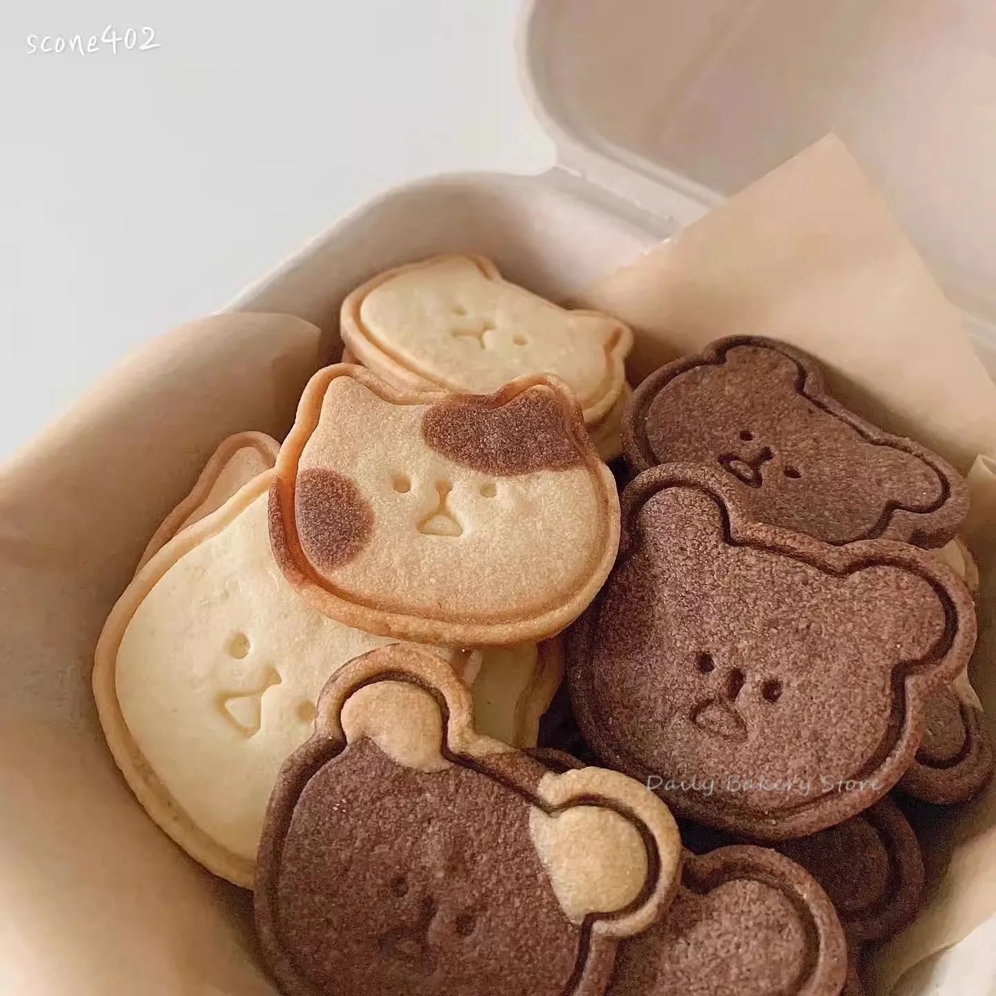 Molde para galletas con cara sonriente de dibujos animados, molde para cortar galletas con forma de oso, gato, pescado, sello para pastel de Fondant, cortador de galletas, herramienta para hornear pasteles