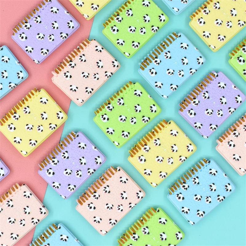10 piezas de abalorios de Panda para hacer joyas, parche colgante para libro, pendientes DIY, accesorios para collar, casa de muñecas, C874