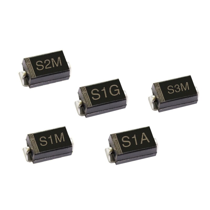 50Pcs SMD Rectifier Diode S1A S3M S1D S1G S2M S1M 3A 50V 100V 200V 400V 600V 800V 1000V SMA DO-214AC