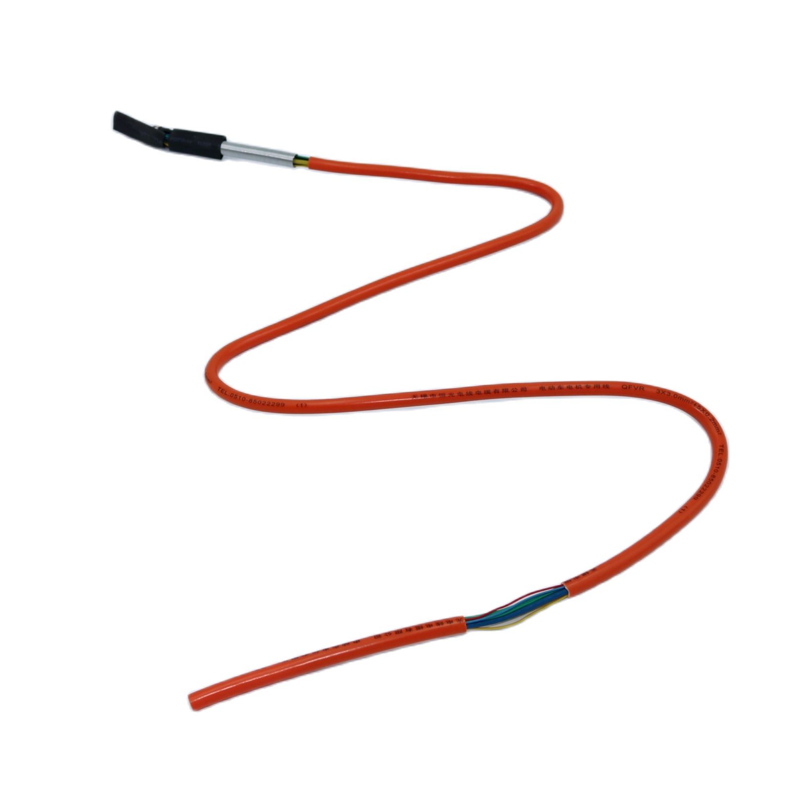 Motor wires/cable for 1000-1500W brushless DC motor (3*3.0mm motor phase+0.2*5pcs hall sensor wires)