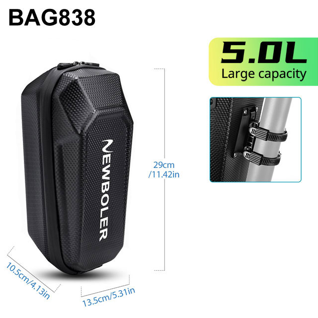 NEWBOLER 5L bolsa para patinete eléctrico accesorios bolsa para vehículo eléctrico con puerto USB impermeable Xiaomi Scooter bolsa frontal bolsa para bicicleta ﻿: Borgoña