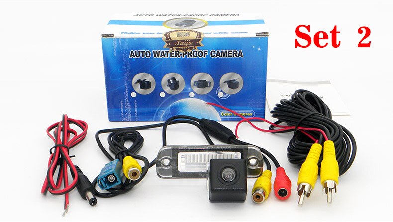 Auto Achteruitkijk Camera Voor Mercedes Benz M Klasse W164 ML 2005 ~ /HD Met Power Relais & Adapter kabel Auto Backup Reverse Camera: Set 2