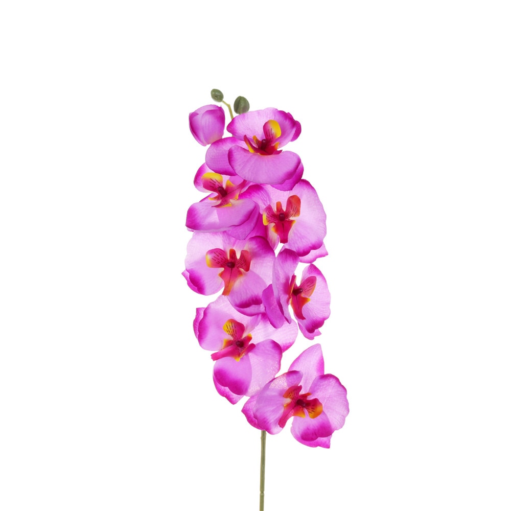 Bouquet d'orchidées artificielles, fleurs DIY, fleurs artificielles orchidées papillon, fleurs de Phalaenopsis, pour mariage, décoration pour la maison, 1 pièce: Dark Purple