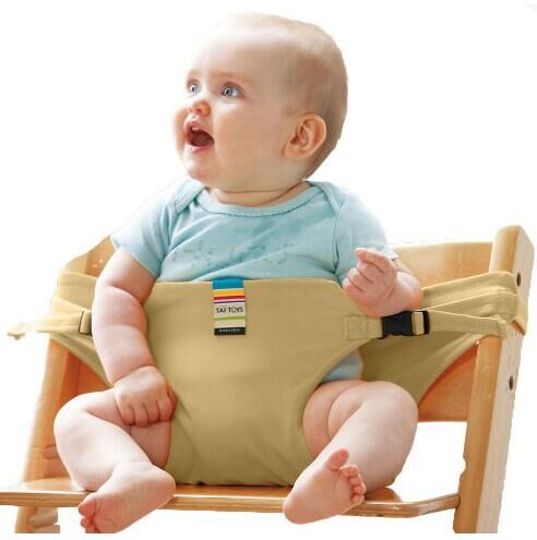 Babystol bærbart spædbarnsæde produkt spisestue frokoststol / sikkerhedssele, der fodrer højstolssele baby foderstol  #62: Beige