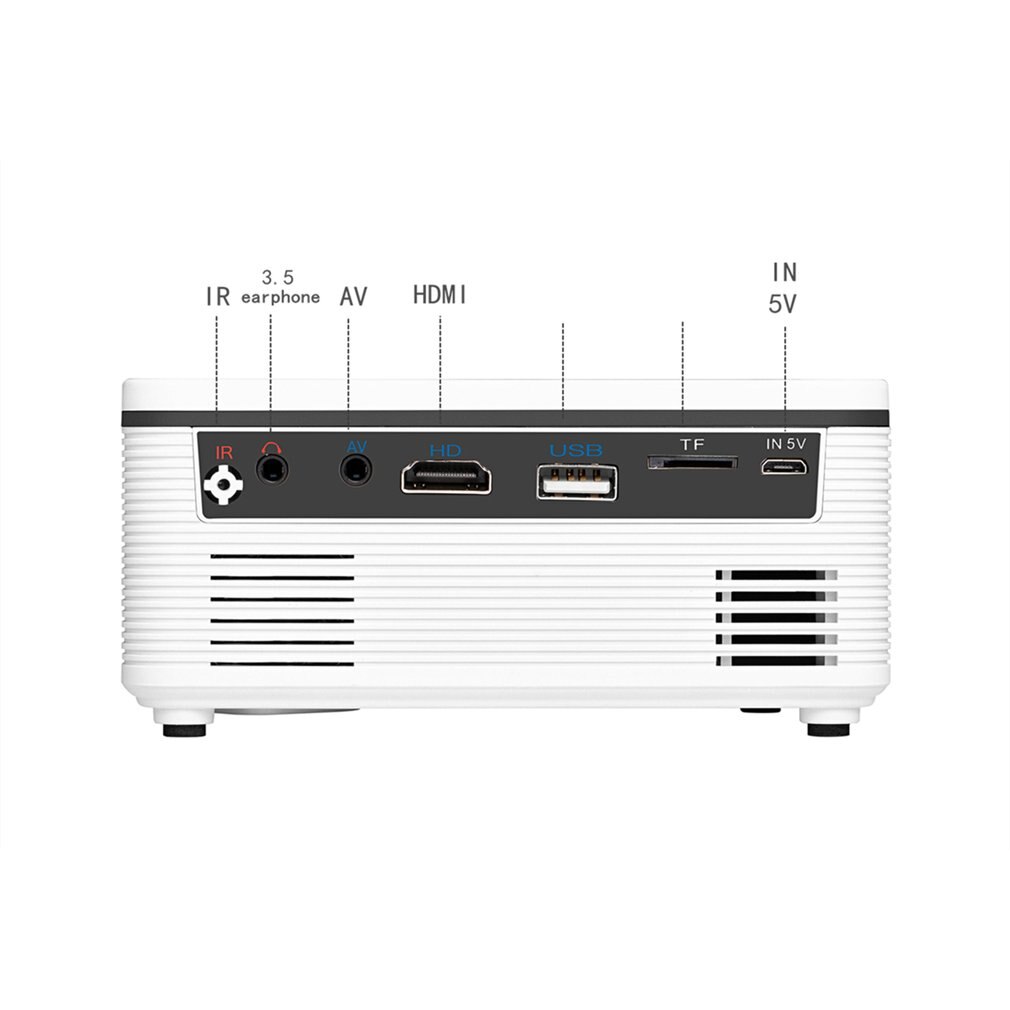 S361 bærbare mini ledede projektor hdmi understøtter  hd 1080p videoafspiller hjemme medieafspiller indbygget højttaler