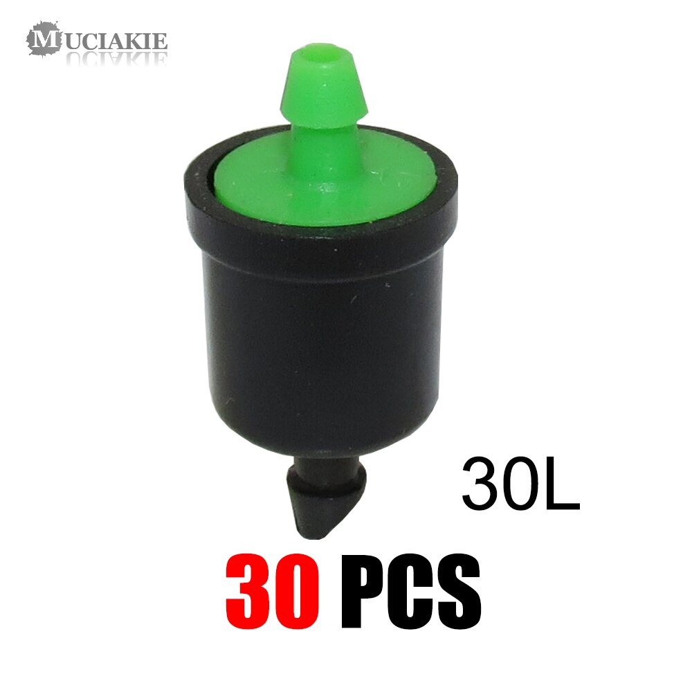 MUCIAKIE 4/6/8/10/20/30/40/50/60L Mini Pressure Compensating Drip Emitter Self-cleaning Durable Garden Irrigation Fixed Flow: Light Grey