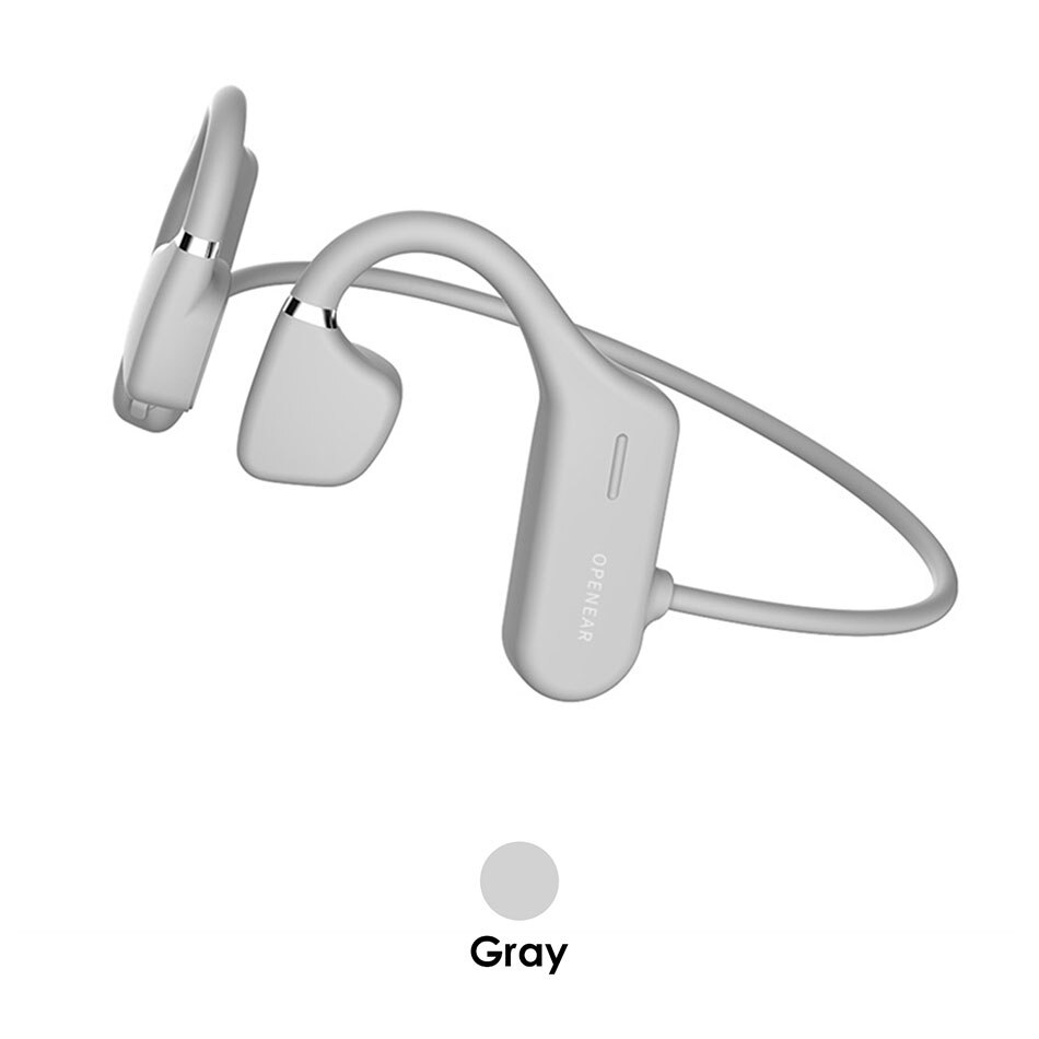 AS4 Luchtgeleiding Hoofdtelefoon Ultra Light Bluetooth 5.0 Draadloze Headset Open Oor Headset IPX5 Transpiratie Sport Koptelefoon: Gray
