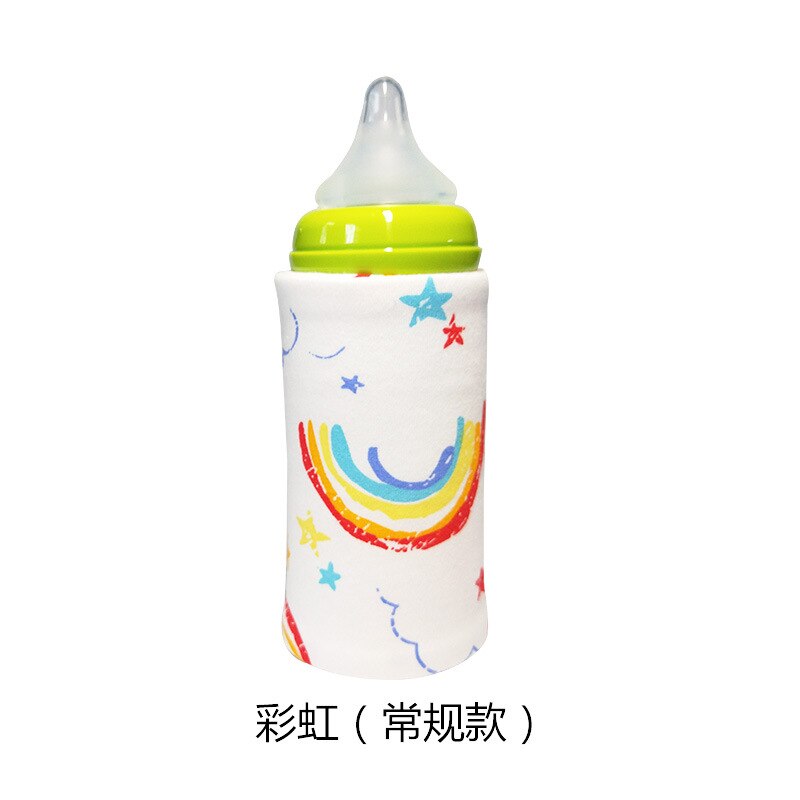 Przenośny podgrzewacz robić butelek dla niemowląt na zewnątrz stały ciepły worek na mleko torba na butelkę dla niemowląt przechowywanie komora grzewcza torba izolacyjna: tęcza