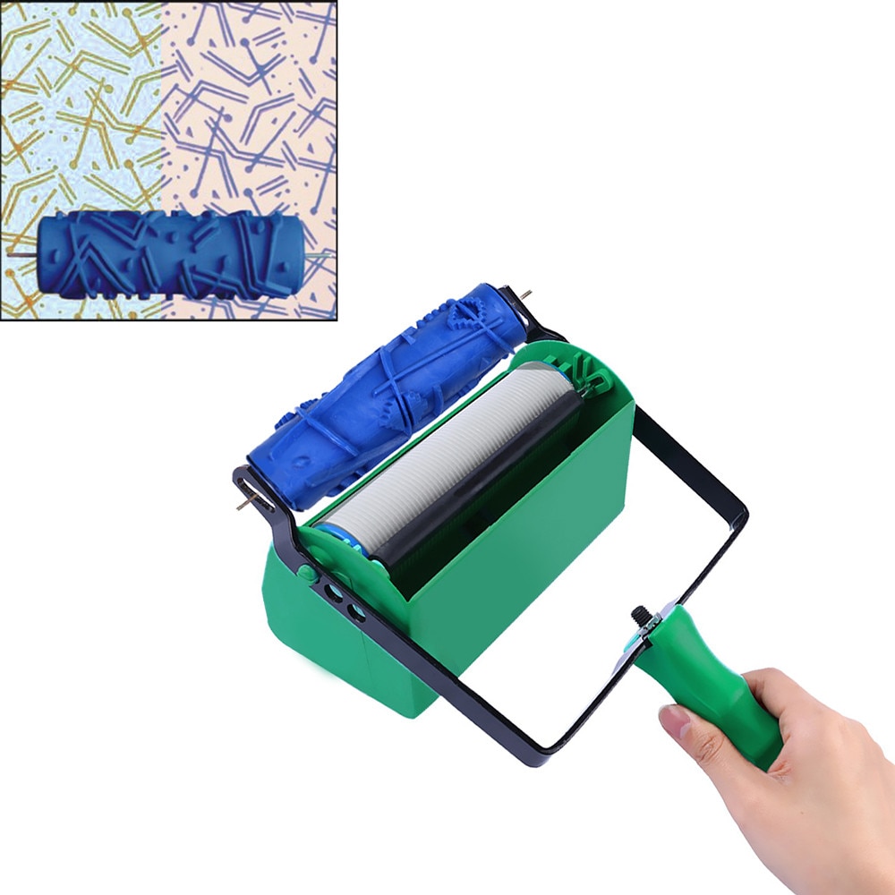 Texture Paint Roller Wallpaper Embossing Machine Textured Embosser Rolling Painter Grain Coating Roller