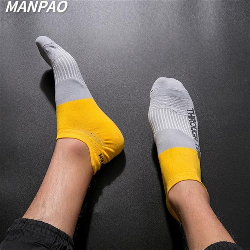 5 pairs Sports Socks MANPAO MP-P911 Nylon Running Socks Men Slipper Socks Non-slip Outdoor Hiking Basketball Socks