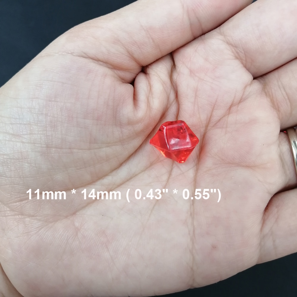 Camal 200 stuks/zak 11 x 14mm aquarium acryl stenen kristal ijsblokjes decoratie vaasvuller kiezel aquarium huis ornament landschap