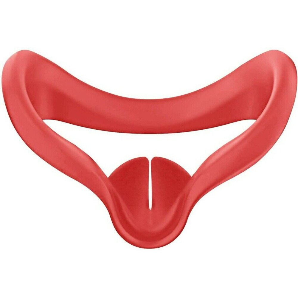 1PC Soft Silicone Eye Mask Cover For Oculus Quest 2 VR Glasses Anti-sweat Anti-leakage Light Blocking Protective Eye Cover Pad: red