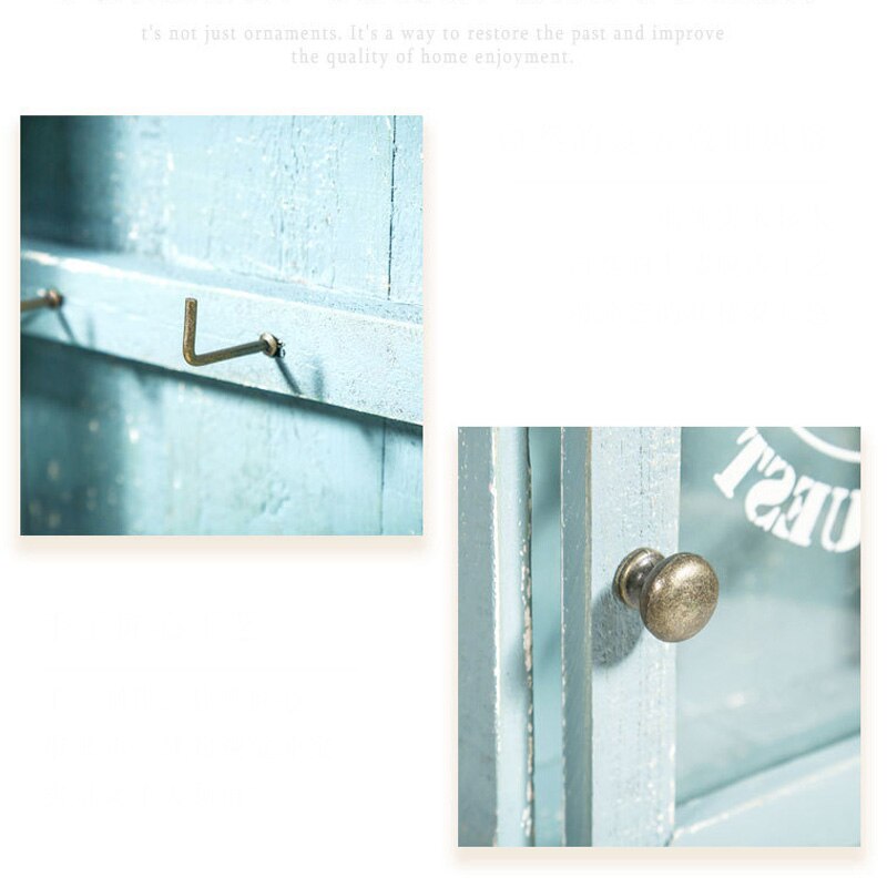 decorative shabby chic wood wall hanging key box