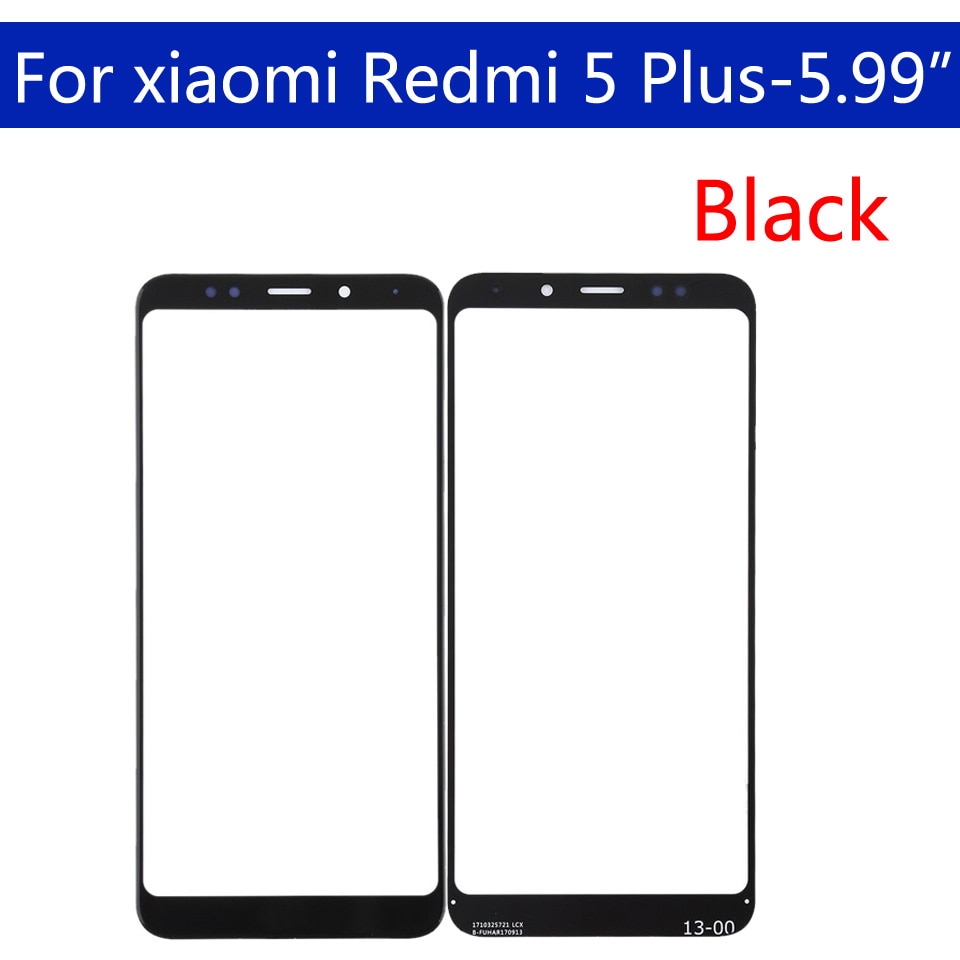 Redmi5 Voorpaneel Voor Xiaomi Redmi 5 Redmi5 Touch Screen Voorpaneel Glas Lens Outer Glas Voor Redmi 5 Plus 5 Plus