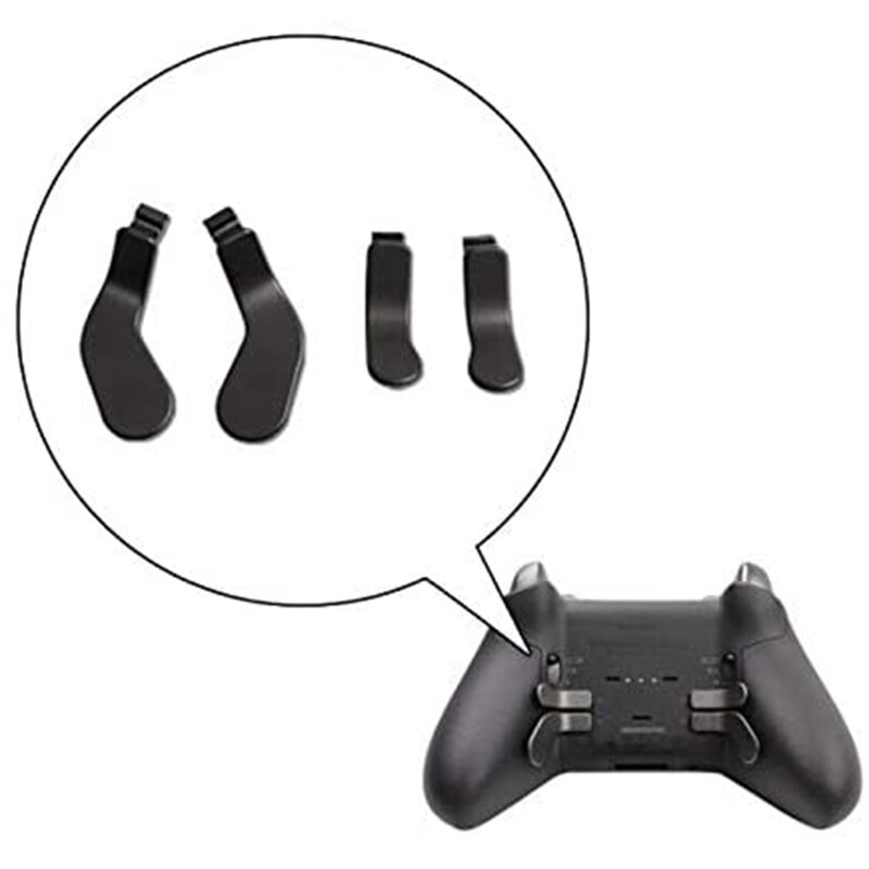 4Pcs Game Handvat Knoppen Trigger Rvs Peddels Controller Peddels Voor Xboxone Elite Serie 2 Controller
