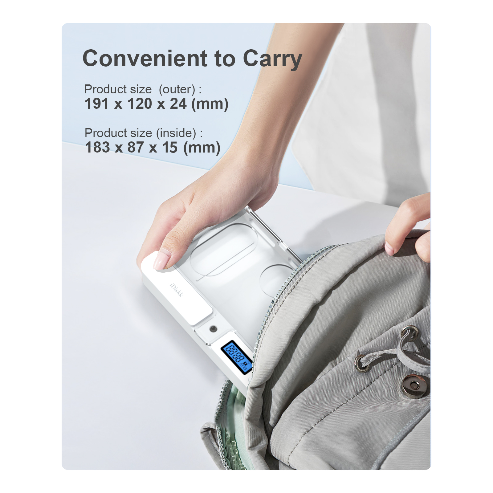 iDiskk Portable Smart Timer Phone Locker Box Cell Phone Locking Container Self Control Focus on Learning Prevent Game Addiction