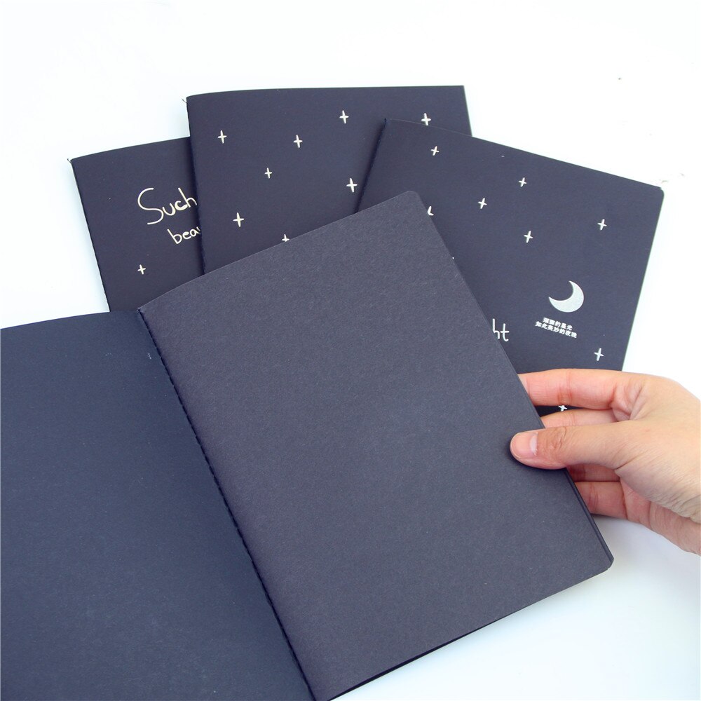 1 Notebook Diary Black Paper Notepad 32k Sketch Graffiti Notebook For Drawing Painting Office School Stationery