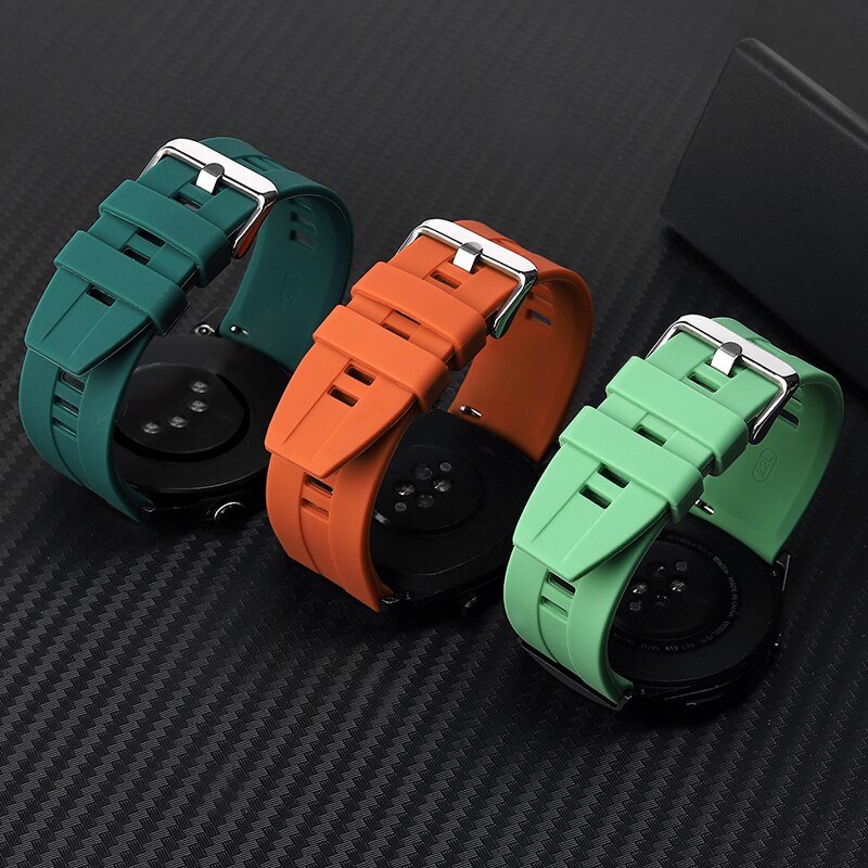 22mm urrem til huawei ur  gt 2e gt 2 / amazfit gtr 47mm / honor magic watch 2 46mm rem silikone til samsung galaxy ur