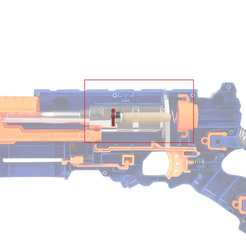 労働者プッシュロッドポイントでnerf CS-6 longstrikeソフトブラスターおもちゃ外装変更されたアクセサリー-シルバー