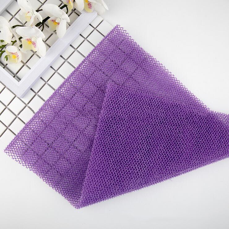 Esponja de Red Africana de 30x80cm, malla exfoliante Africana para el cuerpo, Red de lavado, paño de baño largo, ducha, 1 unidad: Purple