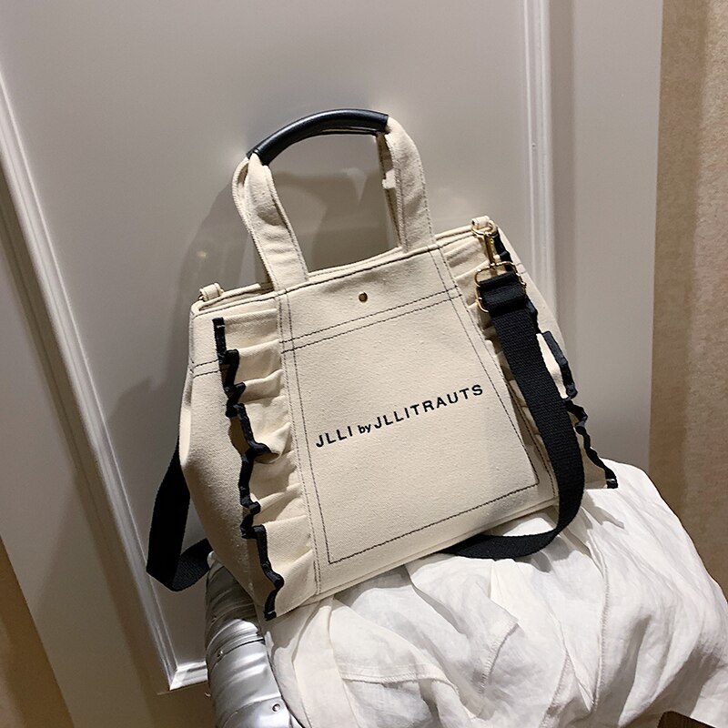 Original toile sac à main sac à bandoulière grande capacité sac de messager largeur 33cm hauteur 26cm épaisseur 15cm