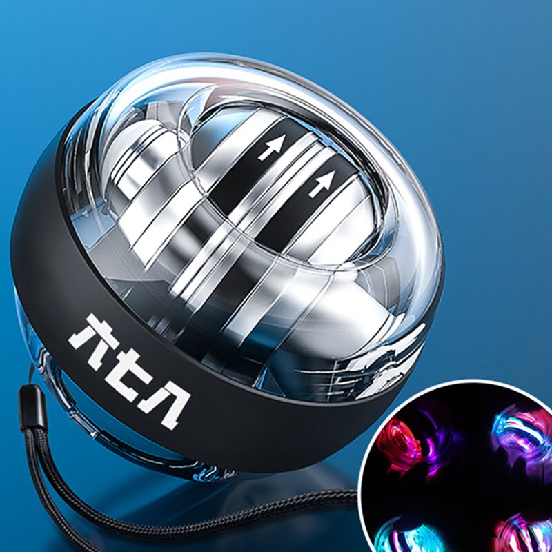 Rinforzo della palla da polso giroscopio rotazione del polso rotore palestra impugnatura ginnico giroscopio Fitness palla muscolo rilassamento Stress: B light