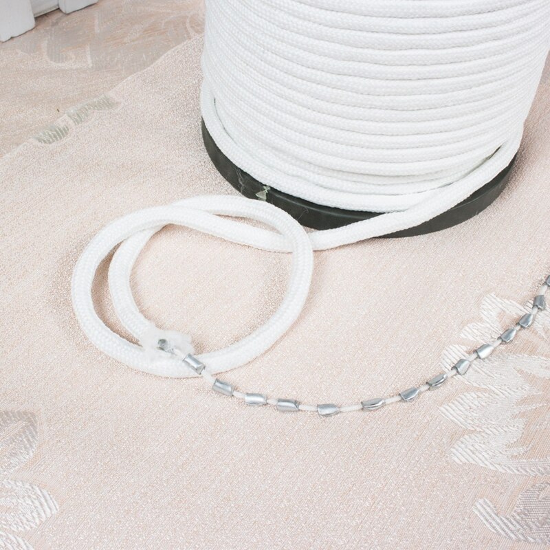 Atacado corda de chumbo diy cortina fio de algodão branco corda na parte inferior do tule torná-lo cortinas acessórios cortina cp135t