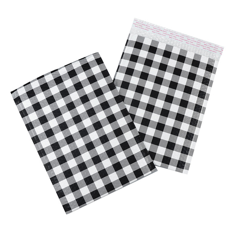 10 Pieces Black Square Plastic Bubble Envelope Envelope Bag Ziplock Liner Waterproof Packaging
