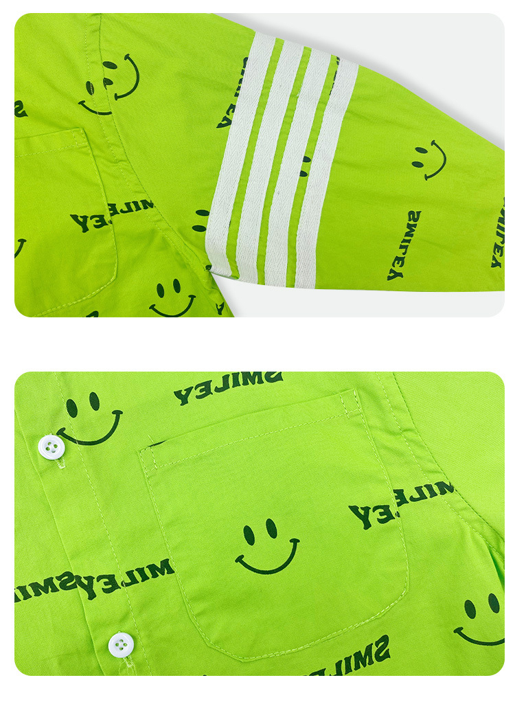 Autumn Girls Print Green Shirt 8 10 years Long Sleeve Teen Girls Tops