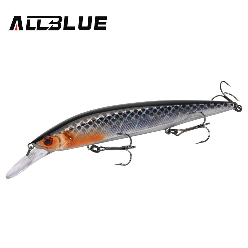 ALLBLUE SHANKS 130MR SP señuelo de pesca suspender Jerkbait 23g de tungsteno a sistema de tiempo fundido Wobbler 2,5 m Minnow esca artificial