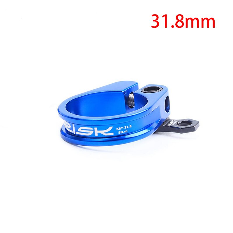 45g ultralichte aluminium zadelpenklemmen voor 31.8/34.9mm zadelpennen, mtb, racefiets, zadelbuis, vaste ring, fietsonderdelen: 1bl