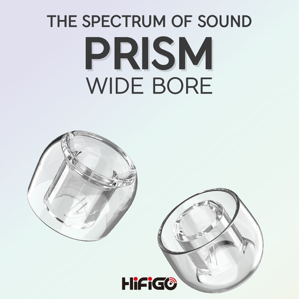 Divinus Prism Wide Bore LSR Earphone Eartips For 4-6mm Nozzle, Earphone Ear Tips for Dunu Davinci, AFUL Performer 5+2, JUZEAR
