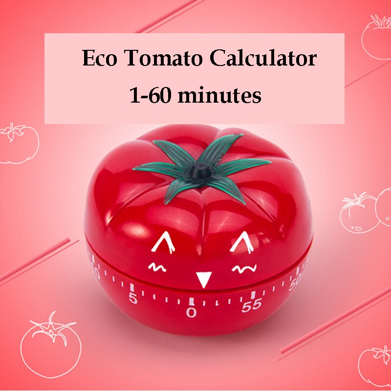Tomattimer kjøkkentimer matlagingspåminnelse nedtellingstidtakere kjøkkenkalkulator alarm 1-60 min 360 gradere timere
