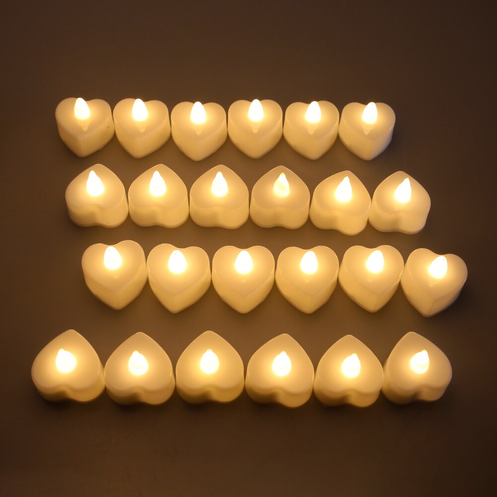 24Pcs Flickering LED Candle Tealights No-Remote/Remote Control Candles Flameless With Battery For Wedding Home Christmas Decors: No Remote Control B