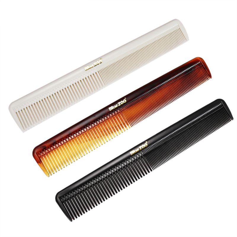 2 en 1 peine para el pelo de los hombres ancho grueso de dientes finos combinación portátil Vintage de aceite trasero de los aviones cabeza de peluquería herramienta de estilo