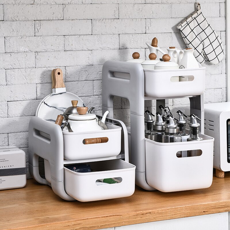 Küche Gewürz Lagerung Gestell Haushalt Schrank Gewürz Schublade Regal Kasten Kosmetik machen-hoch Kleinigkeiten Organizer Halfter Hause Liefert