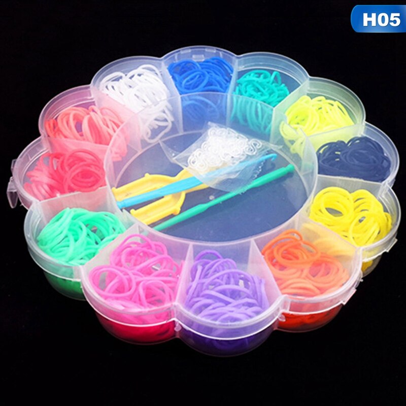 DIY Multi-function Rainbow Like Rubber Band Weaving Colorful Bracelets Loom Bands For Children