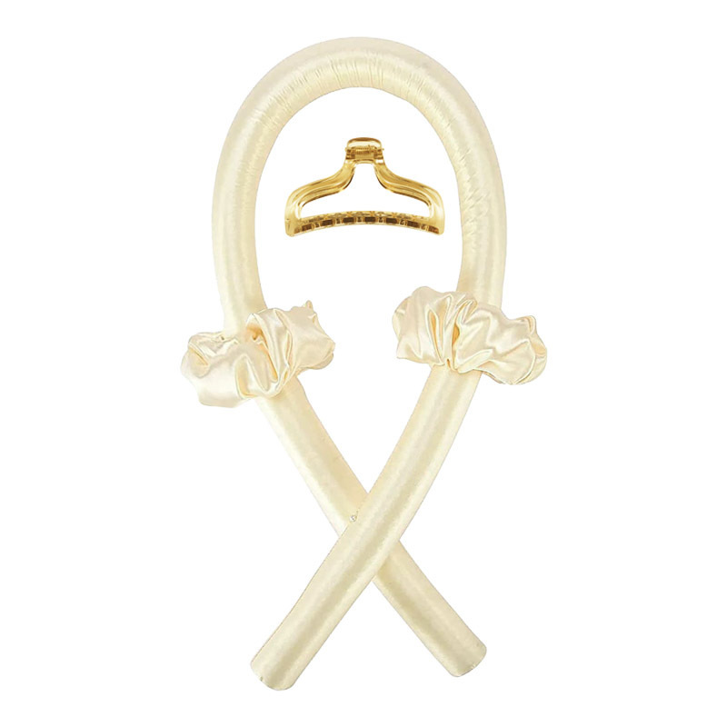 Varilla rizadora sin calor para mujer, diadema con rizos para el cabello sin calor, rizador de pelo suave y brillante, herramientas de peluquería, accesorios para mujer.: Champán